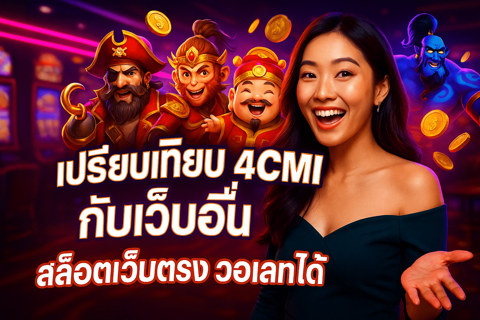 เปรียบเทียบ 4CMI กับเว็บอื่น สล็อตเว็บตรง วอเลทได้